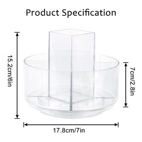 CECOLIC clear lazy Susan cosmetic storage with transparent visibility