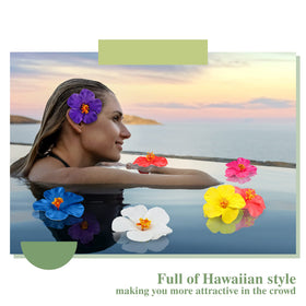 Ceenna hibiscus hair clip pink soft touch for romantic styles