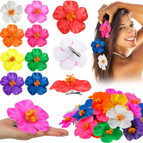 Ceenna hibiscus hair clip white for bridal hairstyles and tropical flair