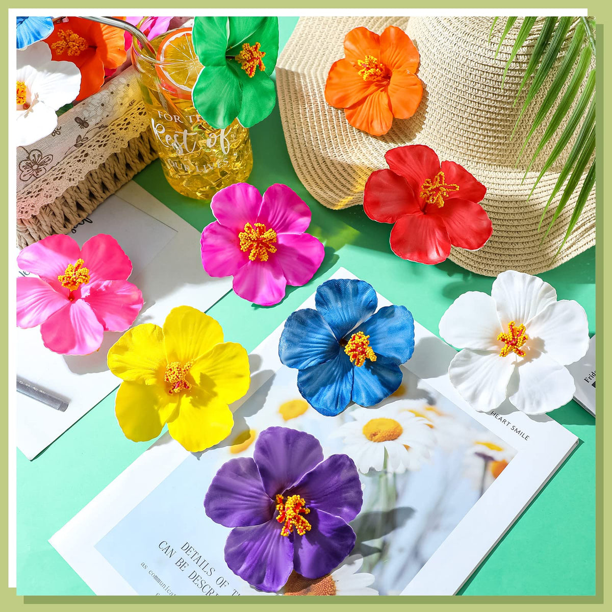 Ceenna hibiscus hair clip yellow adds sunny beach vibes