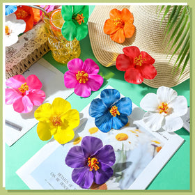 Ceenna hibiscus hair clip yellow adds sunny beach vibes