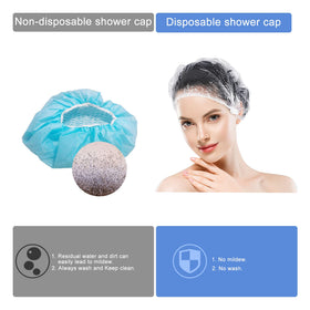 Ceizioes thickened-material shower cap provides soft, comfortable wear
