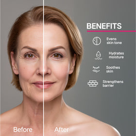 Close-up of lightweight cream texture for daily AM and PM use