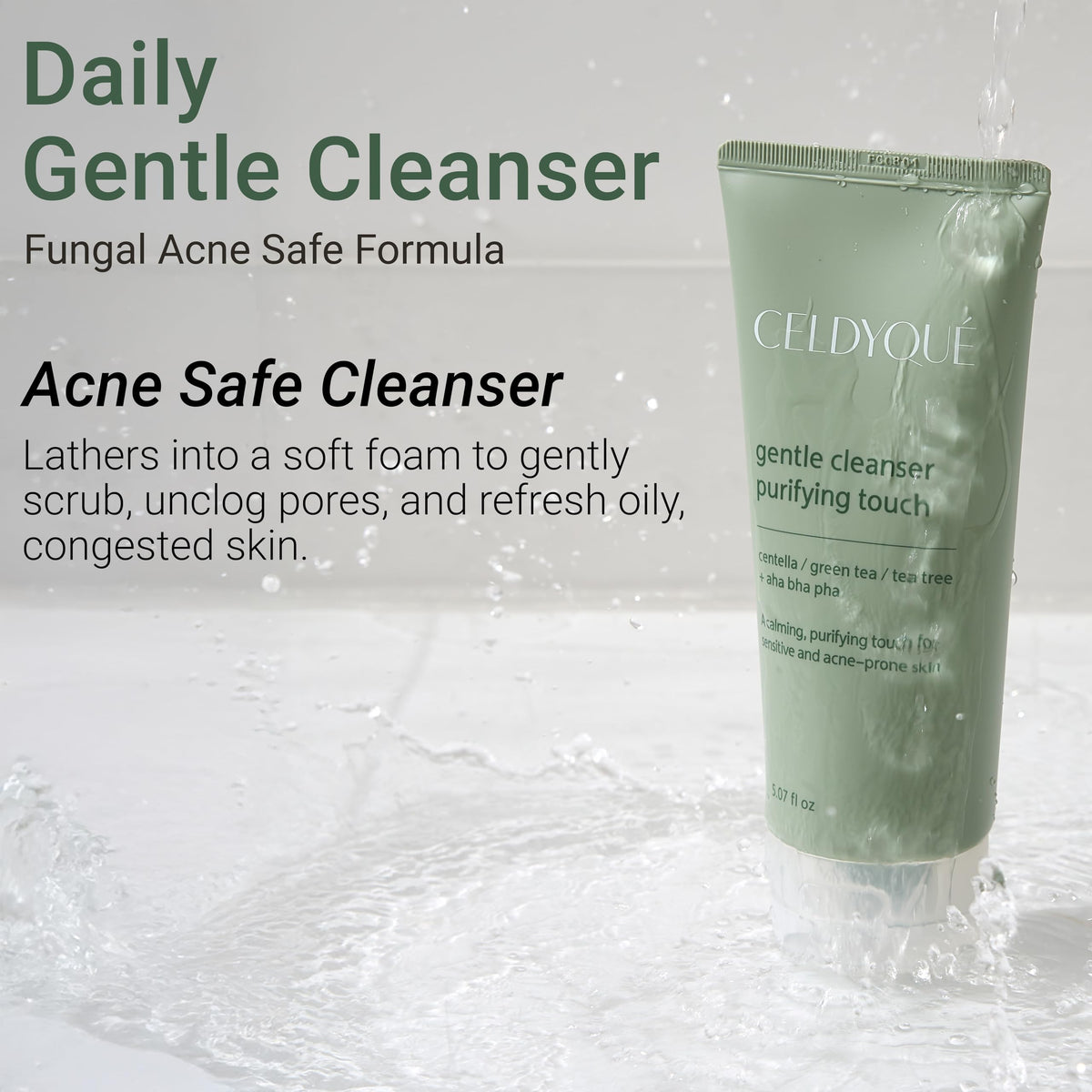 CELDYQUE Hydration formula – leaves skin soft and comfortable after cleansing
