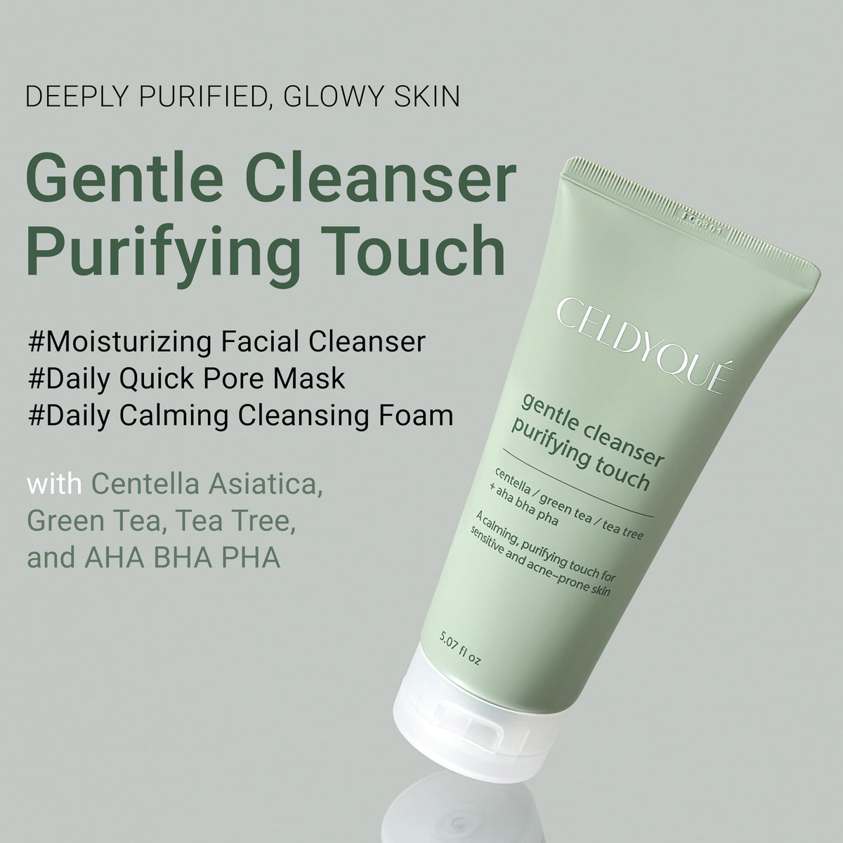 CELDYQUE Korean Double Cleanse Duo foam – gentle wash purifies pores without irritation