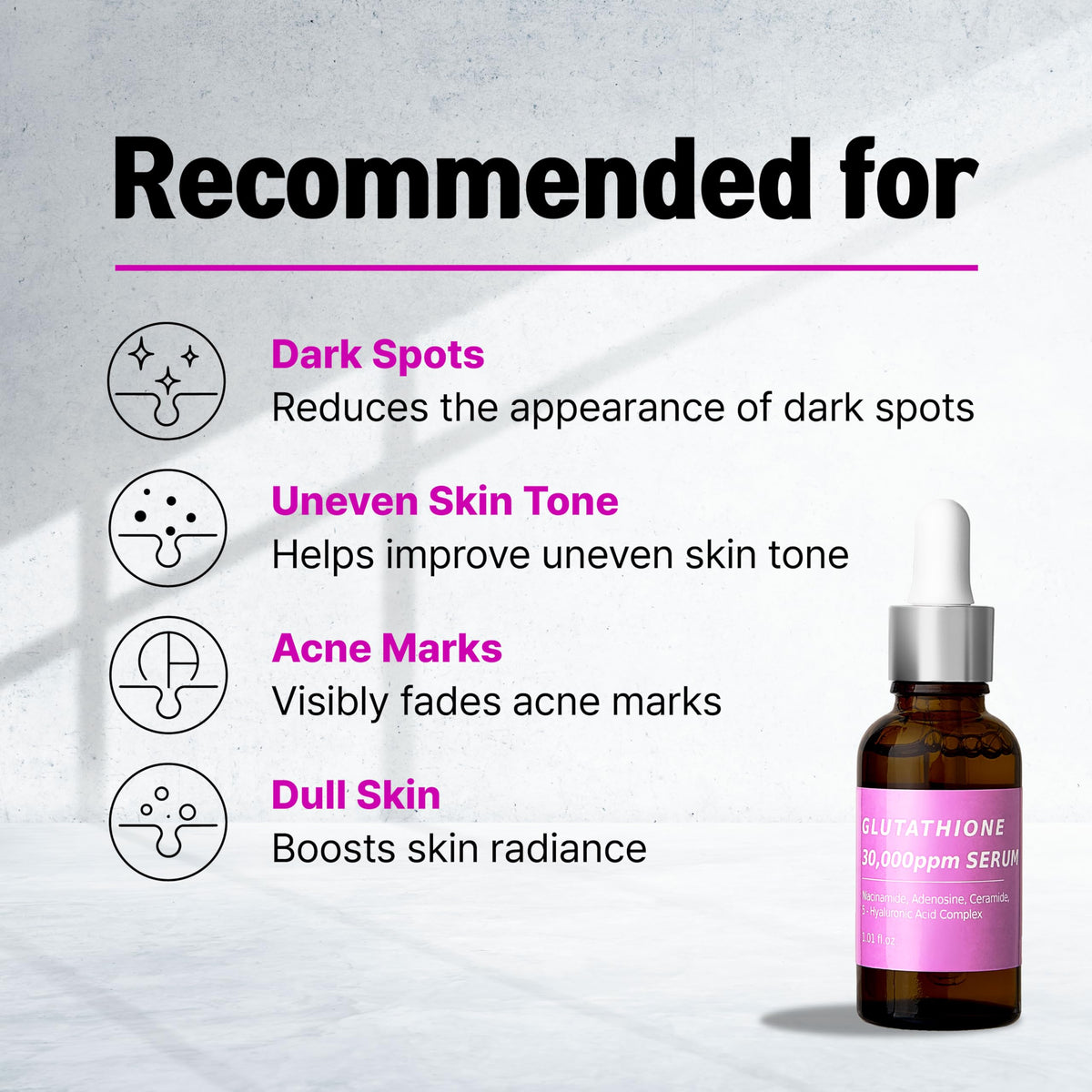 Niacinamide and Resveratrol in CELDYQUE Glow Serum support clarity and balance.