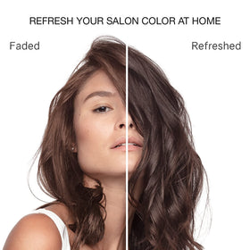 Celeb Luxury Colorwash in-use application shows even tint on damp strands.