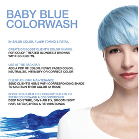 Celeb Luxury Colorwash lather on hand demonstrates color deposit and conditioning.