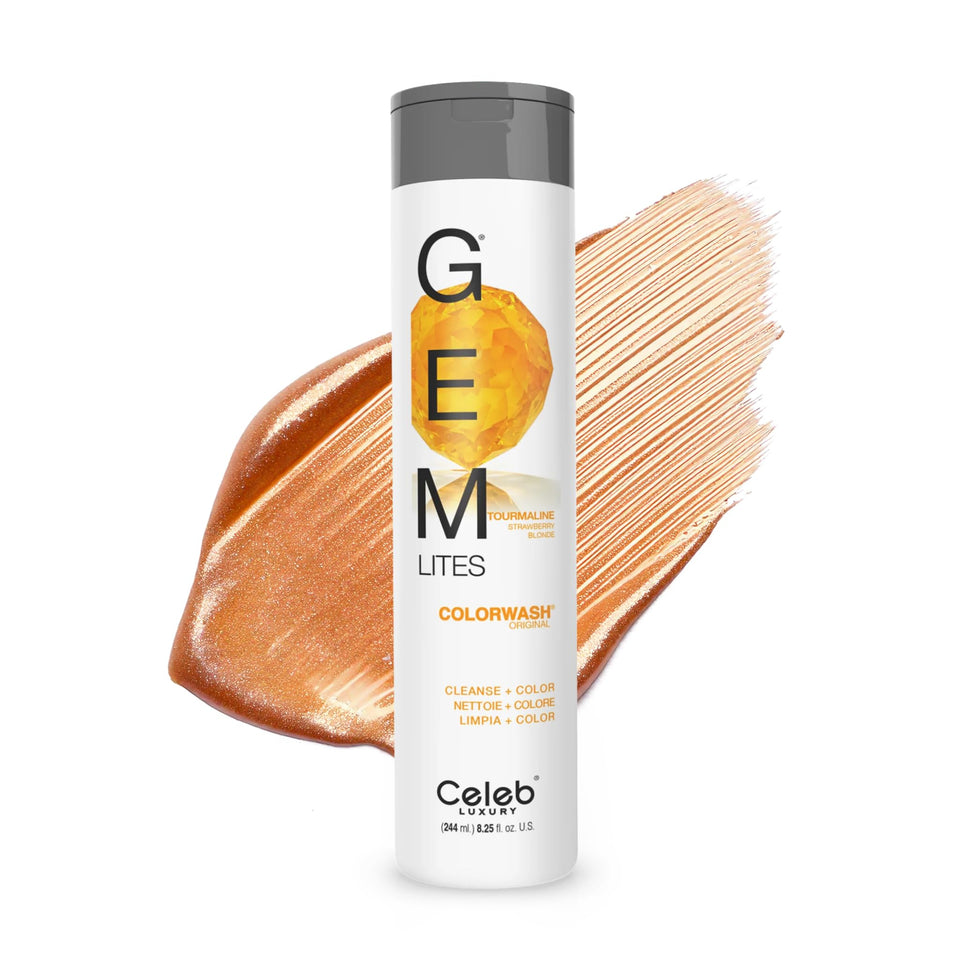 Celeb Luxury Gem Lites Colorwash bottle pouring for vibrant color deposit