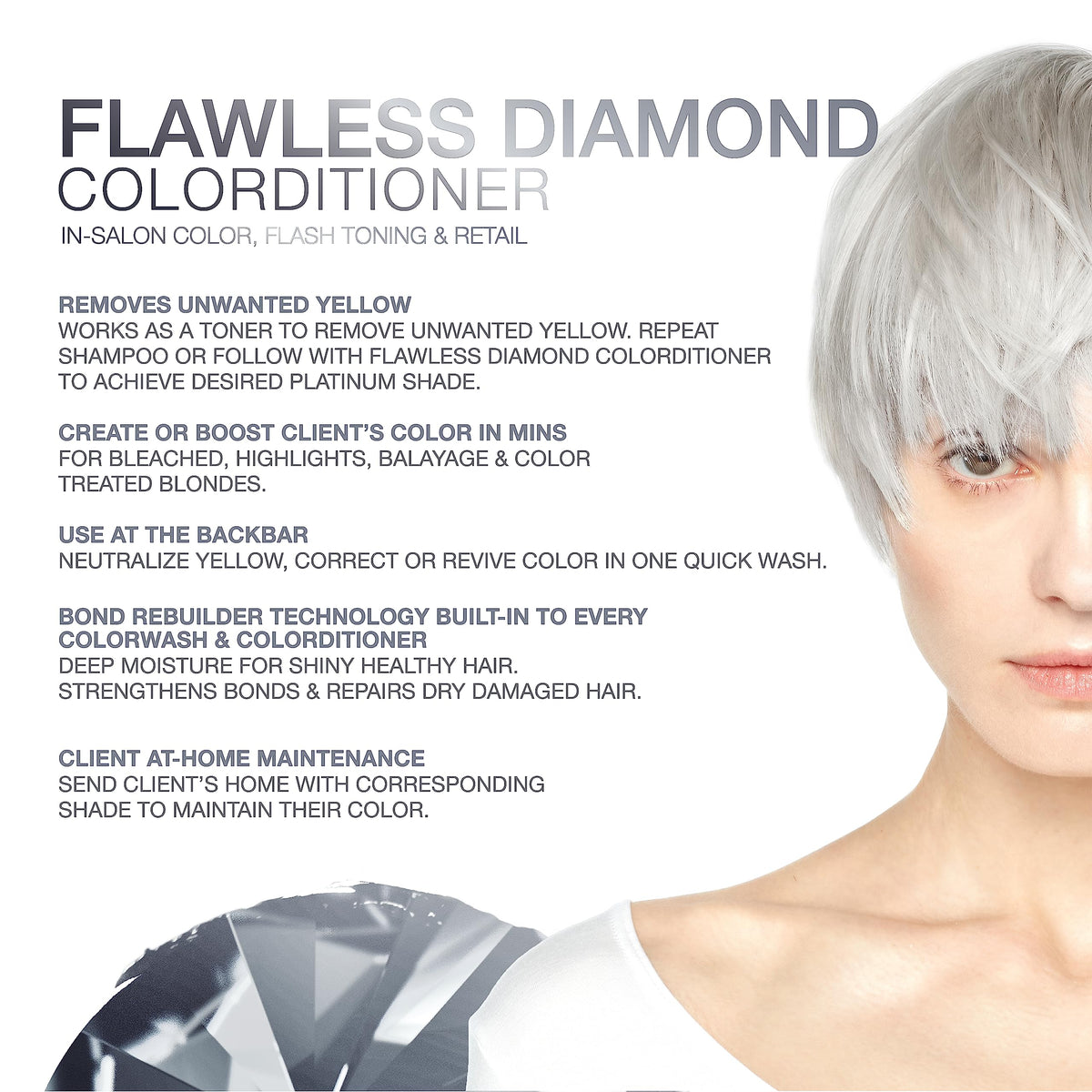 Celeb Luxury Gem Lites Naturals Platinum Conditioner dispensing pump for quick at-home color upkeep