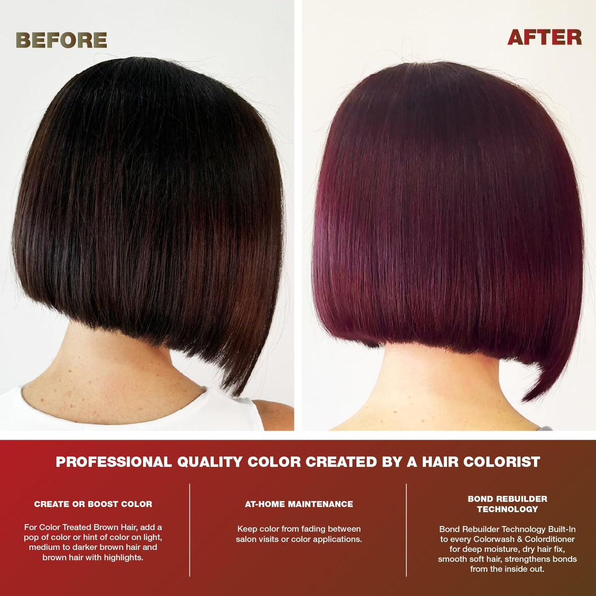 Celeb Luxury Viral Red Conditioner color swatch ideas for brunettes.