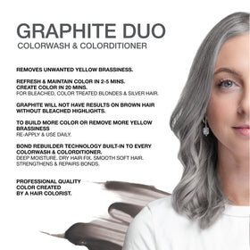 Celeb Luxury Viral Pastel Graphite Duo conditioner bottle highlighting bond rebuilding and color deposit