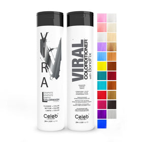 Celeb Luxury Viral Pastel Graphite Duo shampoo bottle with silver toning for blonde refresh