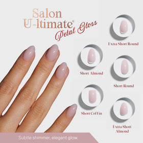 Celebritips Salon U-ltimate Extra-Short Almond nails for quick chic with durability.