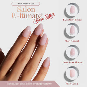 U-edges shown on nails prevent lifting and snagging for a secure fit.