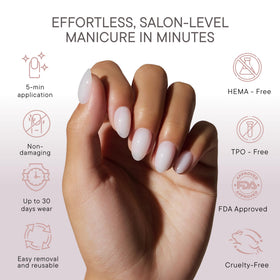 Celebritips U-ltimate nails with U-edges prevent lifting for a durable fit.