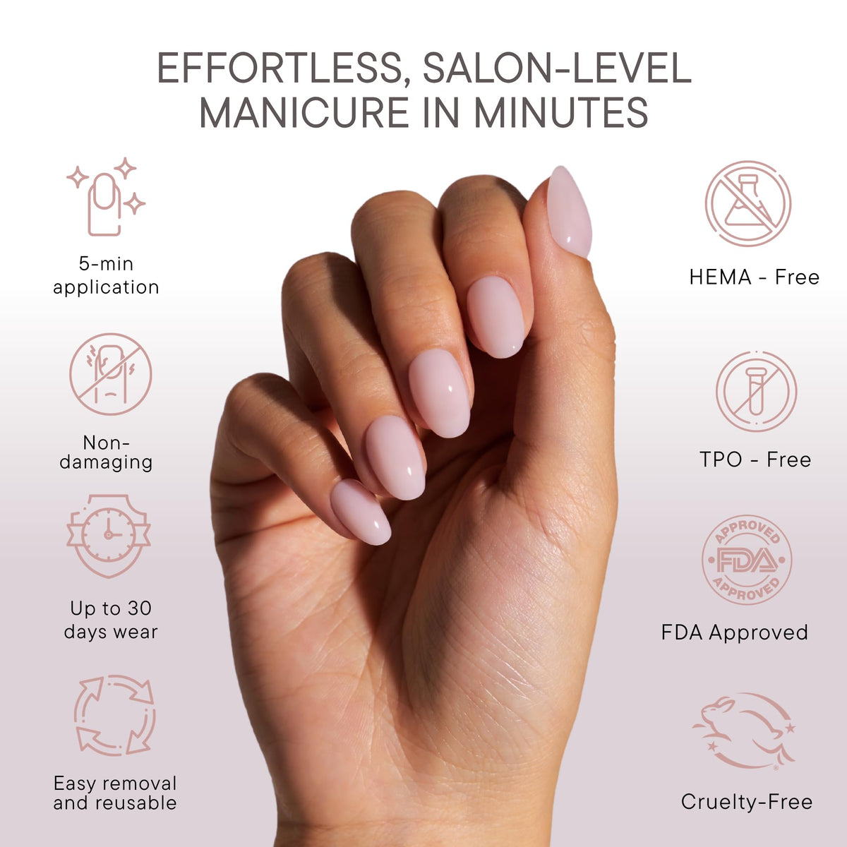 Nail glue and adhesive tabs included for flexible Celebritips application.