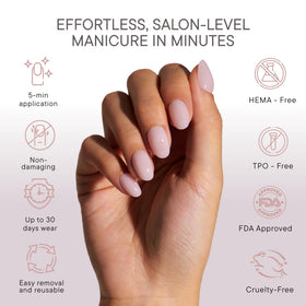 Nail glue and adhesive tabs included for flexible Celebritips application.