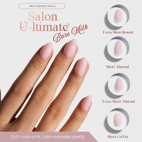 Celebritips U-ltimate nails showcase ultra-thin U-edges preventing lifting for lasting wear.