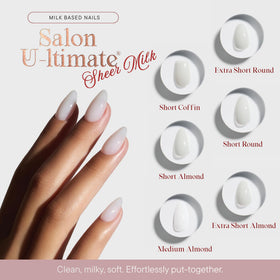 Celebritips U-ltimate short almond nails with elegant silhouette