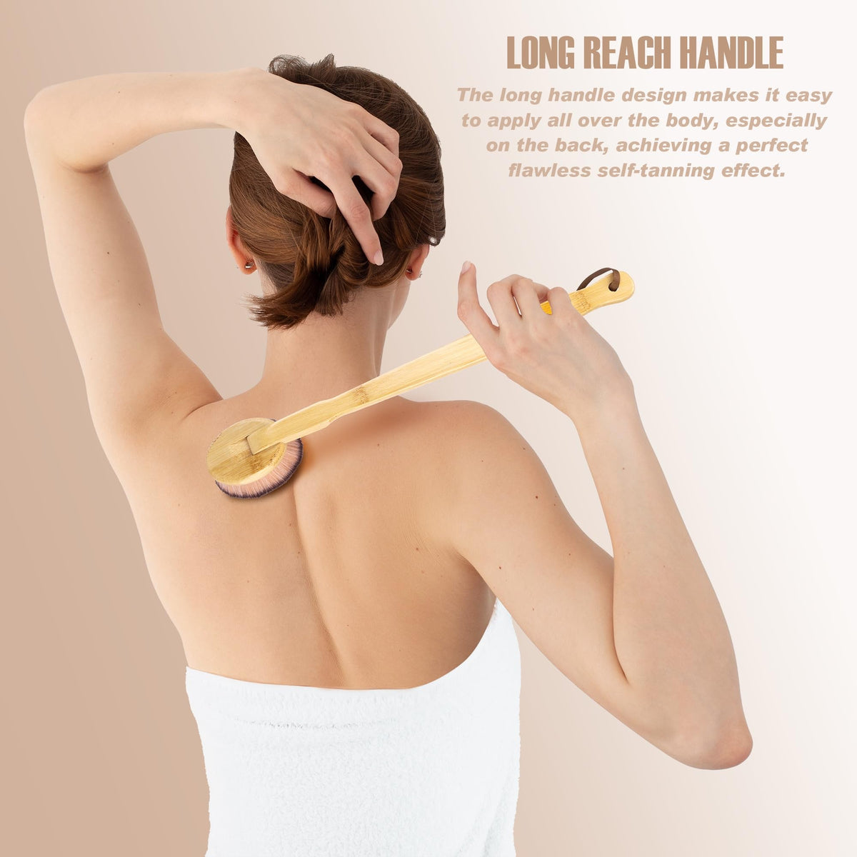 CeleCily long-handled back applicator reaches hard-to-see areas.