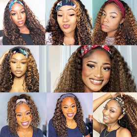 Celiarita glueless headband wig with adjustable cap attachment.