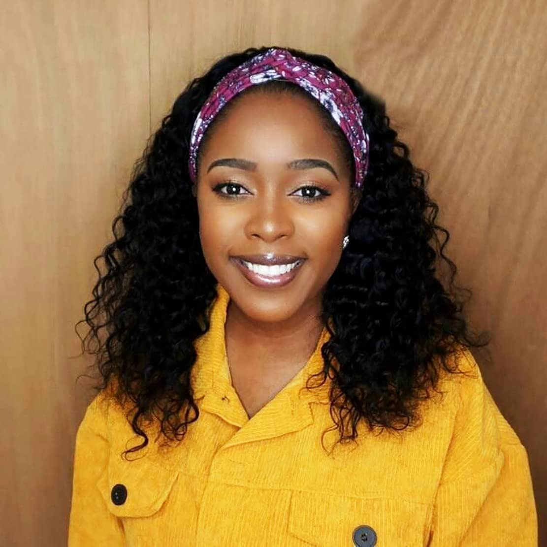 Celiarita Deep Wave Headband Wig in natural color for easy daily wear.