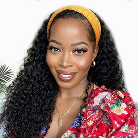 Celiarita Glueless Headband Wig with Velcro for quick wear.