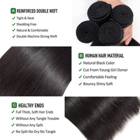 Celiarita straight bundles length chart highlights 8-26 inch options.