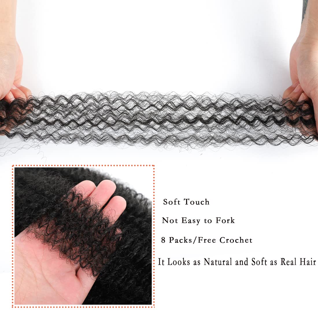 Celie Marley twist 12-inch color 1B option blends with natural roots.