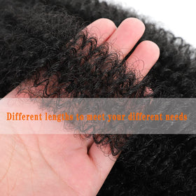 Celie Marley twist extensions 12-inch easy care with mild shampoo recommended.