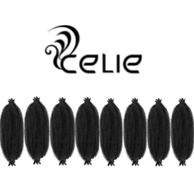 Celie Marley twist extensions 12-inch pre-separated bundle for quick crochet installs.