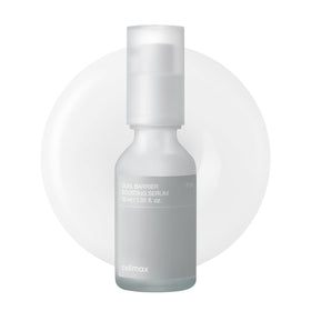 Celimax Dual Barrier Serum bottle close-up highlighting hydrating formula for sensitive skin
