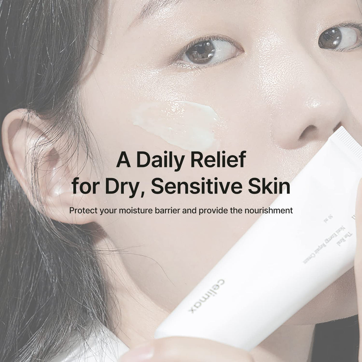 Celimax Real Noni Energy Repair Cream on hand shows lightweight, non-greasy feel.