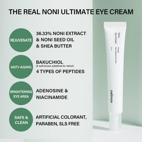 Celimax Real Noni Eye Cream packaging front showing clean, fragrance-free formula.