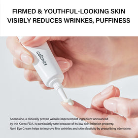 Creamy texture swirl on skin highlights light, non-greasy hydration.