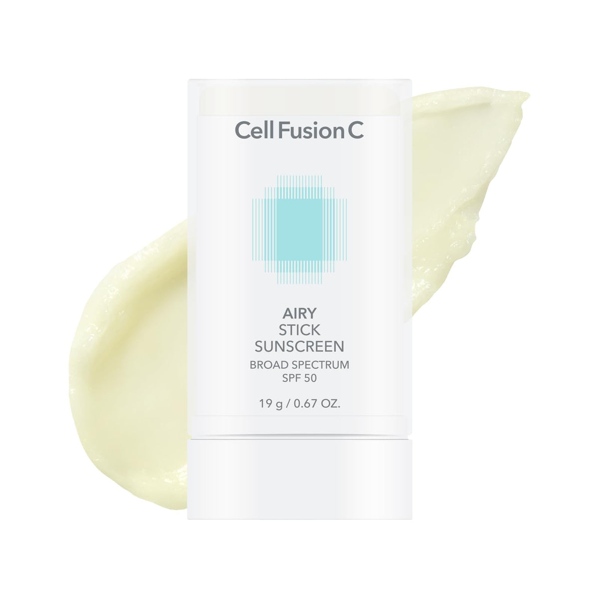 Cell Fusion C Airy Stick Sunscreen packaging shown for on-the-go protection.