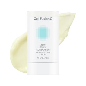 Cell Fusion C Airy Stick Sunscreen packaging shown for on-the-go protection.