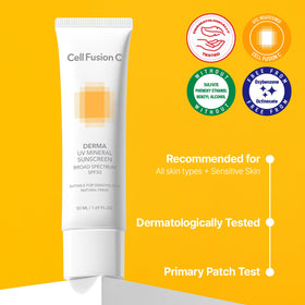 Cell Fusion C Derma UV Mineral Sunscreen creamy texture for fast, smooth absorption