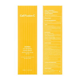 Cell Fusion C Derma UV Mineral Sunscreen SPF 50 on the face for natural finish