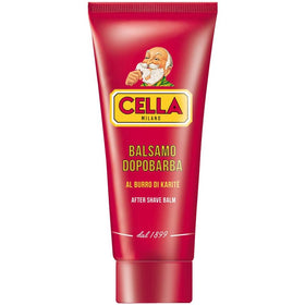 CELLA Milano aftershave balm, shea butter formula, soothes redness after shaving.