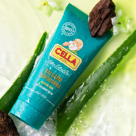Cella Milano aloe vera ingredient emphasizes skin conditioning after shaving.