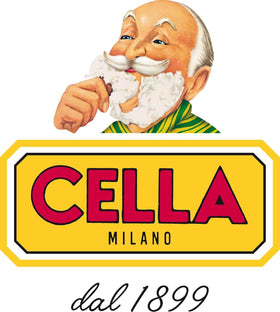 Cella Milano organic pre-shave gel packaging shows Italian craftsmanship and heritage