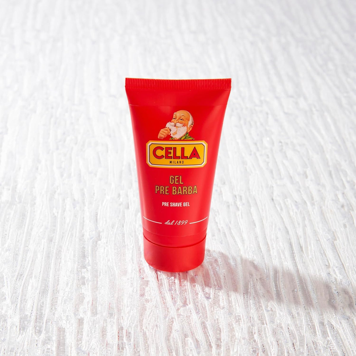 Cella Milano pre shave gel foam close-up shows lifting and softening of hair.