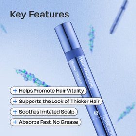 Celladix Hair Boosting Scalp Serum roll-on enables targeted, cooling scalp care.