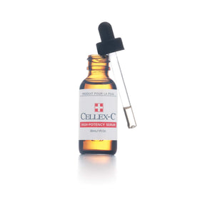 Cellex-C High Potency Serum pump bottle dispensing a small amount for precise application