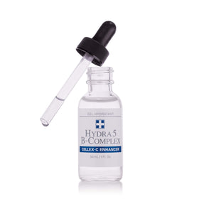 Cellex-C Hydra 5 B-Complex gel texture close-up showing oil-free hydration