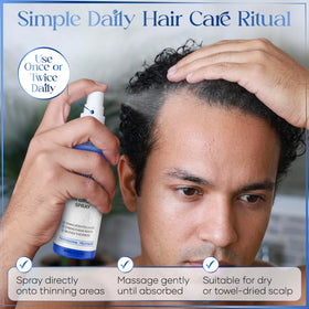 Cellular Glow Copper Peptide Hair Serum Spray on hair provides lightweight moisture and shine.