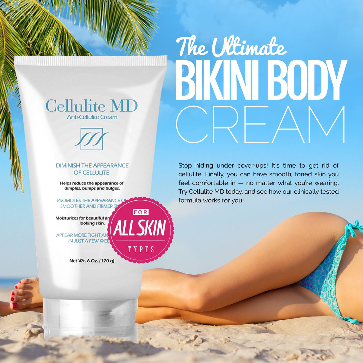 Cellulite MD application on legs targets toning for thighs
