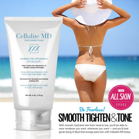Cellulite MD swirl on skin shows rich hydration and softness